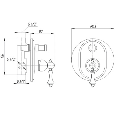 MIGLIORE Bomond 26892 смеситель для душа с девиатором встраиваемый, золото