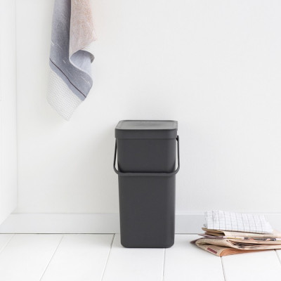 Brabantia Sort & Go 109966 ведро для мусора встраиваемое 16 л, цвет - серый