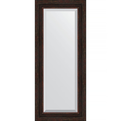 Зеркало настенное Evoform Exclusive 139х59 BY 3525 с фацетом в багетной раме Темный прованс 99 мм
