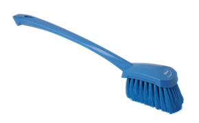 Щётка с длинной ручкой, мягкая, синяя, 415 мм, мягкий ворс, синий цвет