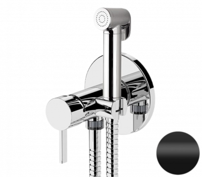 Гигиенический душ со смесителем Remer Metrica MC65WNO, черный матовый