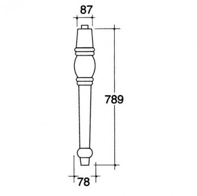 KERASAN Retro 1083bi ножка для консоли, белая