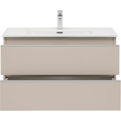 Тумба под раковину Aquanet Вега 90 329586 подвесная бежевая