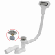 Сифон для ванны CLICK/CLACK с плоским переливом, хром AlcaPlast A516CKM-120 (A516CKM-120)