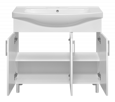 Тумба напольная Misty Изео 95 белая (Э-Изе01095-021Н) с раковиной