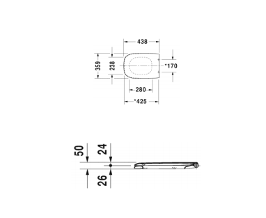 Сиденье для унитаза с микролифтом Duravit D-Code 006739 00 00