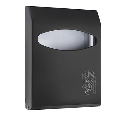 Диспенсер гигиенических покрытий для унитаза NOFER Black 04028.N, пластик/черный