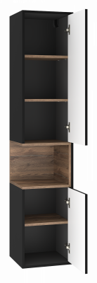 Шкаф-пенал подвесной Brevita Bergen 35 (BER-05035-02-19-ПоП) правый (черный)