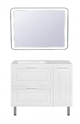 Комплект мебели для ванной Style Line Альба 90 L напольный белый