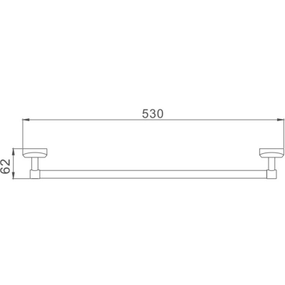 Полотенцедержатель Haiba HB1601 (латунь) хром