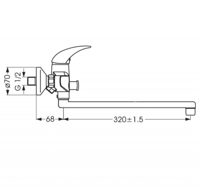 Смеситель для ванны с душем VIDIMA Орион B4225AA/BA005AA
