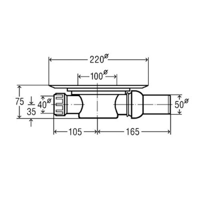 Viega 583217 трап 10 см х 10 см, с "сухим" затвором, хром
