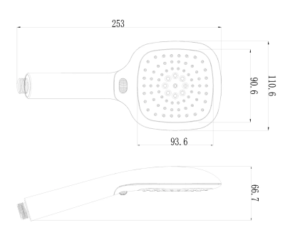 Lemark LM1013Black ручной душ (⌀ 11 см), черный