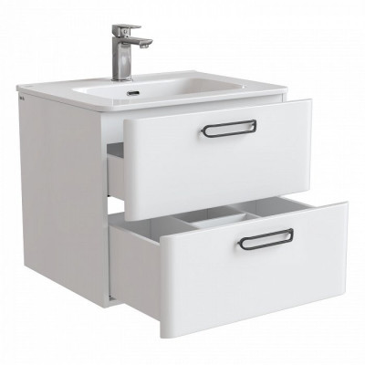 Тумба с раковиной IDDIS Brick 60 подвесная белая (BRI60W0i95K), дизайн современный