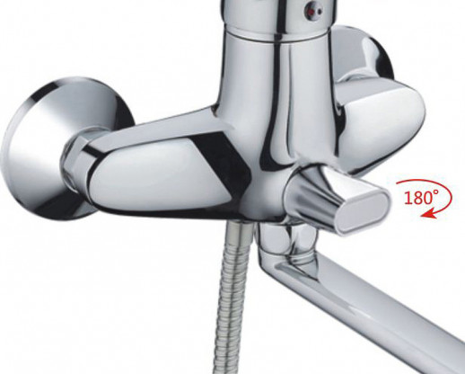 Смеситель для ванны Haiba HB2265 с душевым гарнитуром (латунь) хром