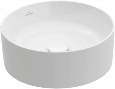 Раковина накладная Villeroy & Boch Collaro (4A184001) (40 см) TitanCeram круглая белая