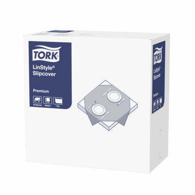 Скатерти Tork LinStyle, Premium, 1 сл, 20 листов, 80х80 см, темно-синие