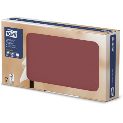 Скатерти Tork LinStyle, Premium, 1 сл, 20 листов, 80х80 см, темно-синие