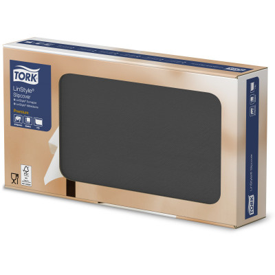 Скатерти Tork LinStyle, Premium, 1 сл, 20 листов, 80х80 см, темно-синие