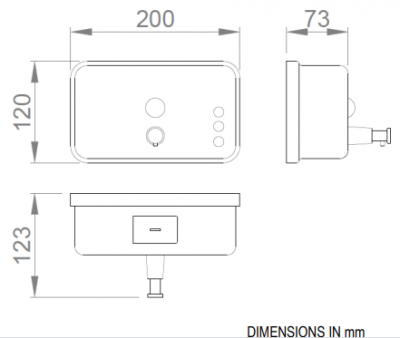 Дозатор для жидкого мыла двойной (глянцевая нержавеющая сталь) NOFER Inox 03005.B