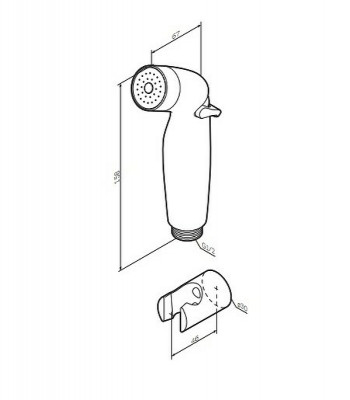 Гигиенический душ AM.PM F0201932 хром настенный без смесителя