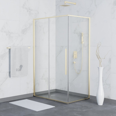 Душевой уголок RGW Stilvoll SV-42G 100х80 32324280-16 прозрачный профиль золото прямоугольный