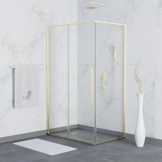 Душевой уголок RGW Stilvoll SV-42G 100х80 32324280-16 прозрачный профиль золото прямоугольный
