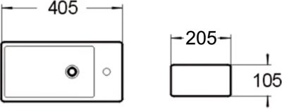 Раковина-рукомойник SantiLine SL-2009LMB 40,5х20,5 см,черная/матовая