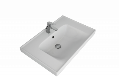 Мебельный умывальник Dreja ГРЕЙС 70 см, белая керамика