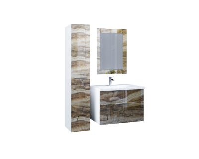 Зеркало подвесное для ванной Marka One Glass 60х80 Onyx (У73243)