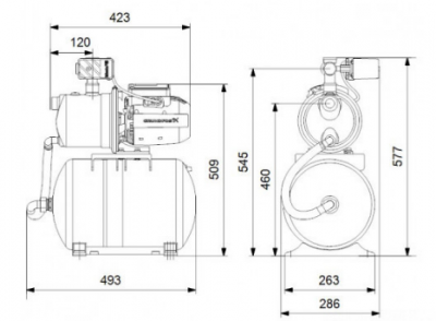 Насос самовсасывающий  Grundfos JP 5-48 PT-H, номинальный расход 5 м3/ч, максимальный напор 48 м (99463877)