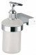 Дозатор жидкого мыла Remer SQ13, хром/матовое стекло  (SQ13CR)