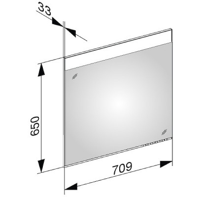 Зеркало настенное в ванную Keuco Edition 400 70 11596171500 с подсветкой с сенсорным вкл