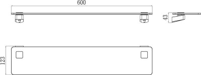 RAVAK X07P332 Полка стеклянная 60 см TD 500.00