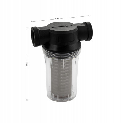 Фильтр тонкой очистки - мини колба с сеткой "1/2", черный, МАК (25714)
