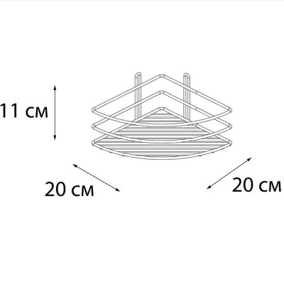 Полка корзина в ванную Fixsen FX-710-1 угловая хром