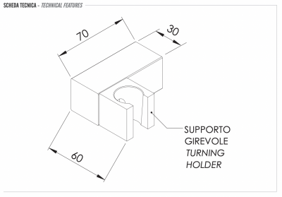 Держатель ручного душа Remer 339SSNP, никель брашированный