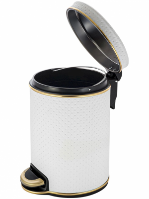 Geralis V-PWG-B PUNTO ведро для мусора 5л белое, кант золото