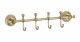 Планка с крючками для ванной (4 крючка) S-005874B Savol латунь золото  (S-005874B)