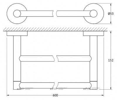 Artwelle Harmonie HAR 031 держатель полотенец двойной 60 см, хром