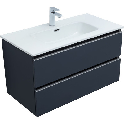 Тумба под раковину Aquanet Вега 90 329592 подвесная маренго