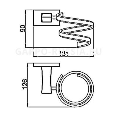 Держатель фена Gappo черный (G0728-6)
