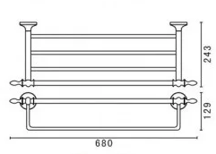 Полка для полотенец ART&MAX BOHEMIA AM-E-4222-Br
