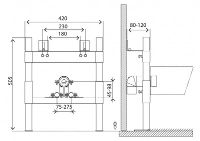 Инсталляция для биде Belbagno bb024-bd
