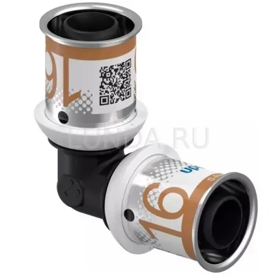 Угольник-пресс S-Press Plus PPSU 90°, черный, Uponor MLC 16х16 (1039929)