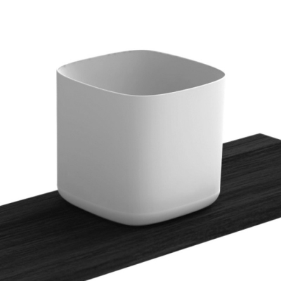 Раковина накладная Scarabeo Moon 550349 42х42x40 см, черная матовая