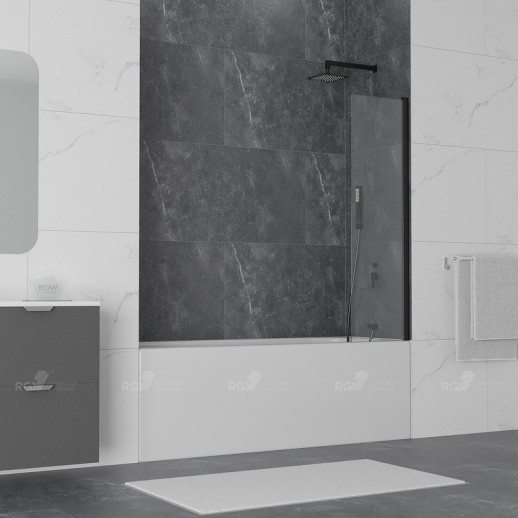 Шторка на ванну RGW Screens SC-056B 50x150 351105650-14 прозрачная профиль черный
