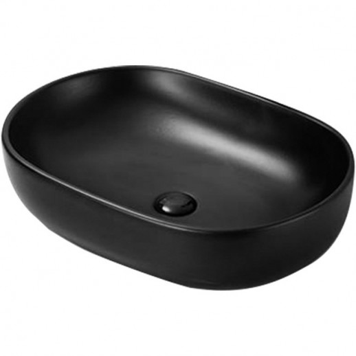 Раковина SantiLine 60 SL-1017MB Черная матовая Накладная Прямоугольная