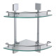 Полка угловая стеклянная Savol S-065322A, хром  (S-065322A)