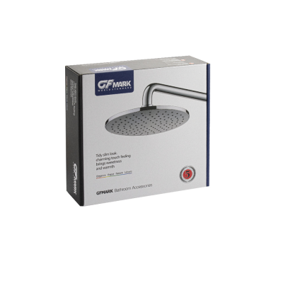 GFmark 6046 Лейка  большая, тропический душ круглая - ДУТАЯ, АНТИВАНДАЛЬНАЯ из нержавеющей стали марки SUS 304